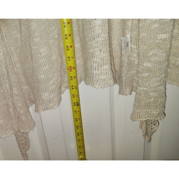 EILEEN FISHER Cardigan‎ Duster XL Women's Linen Blend Open Front Oatmeal Beige * - Picture 16 of 16